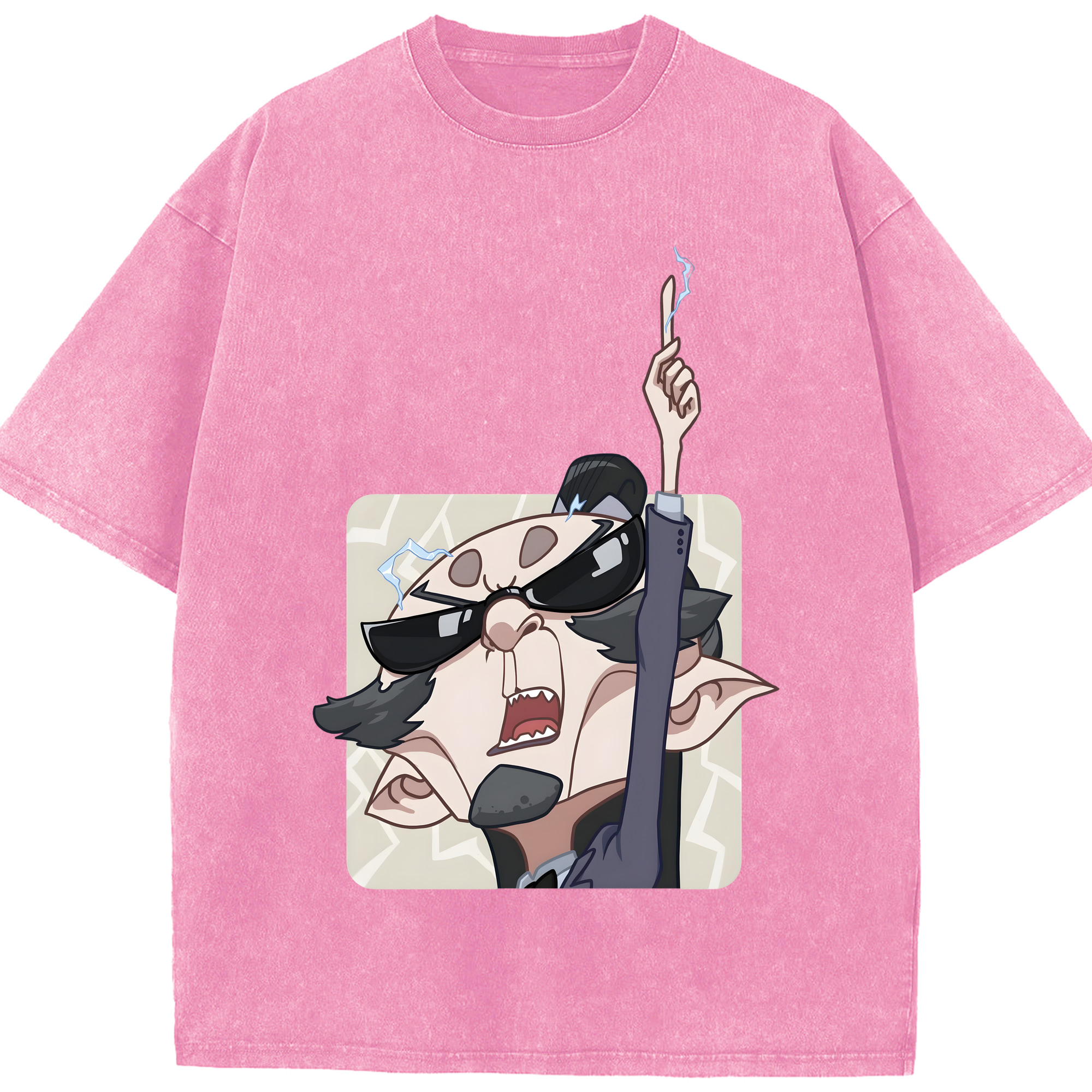 （画像用） Ne Zha 2 ナタ 魔童の大暴れ 綿100% ヴィンテージ風 半袖Tシャツ（フロントプリント）